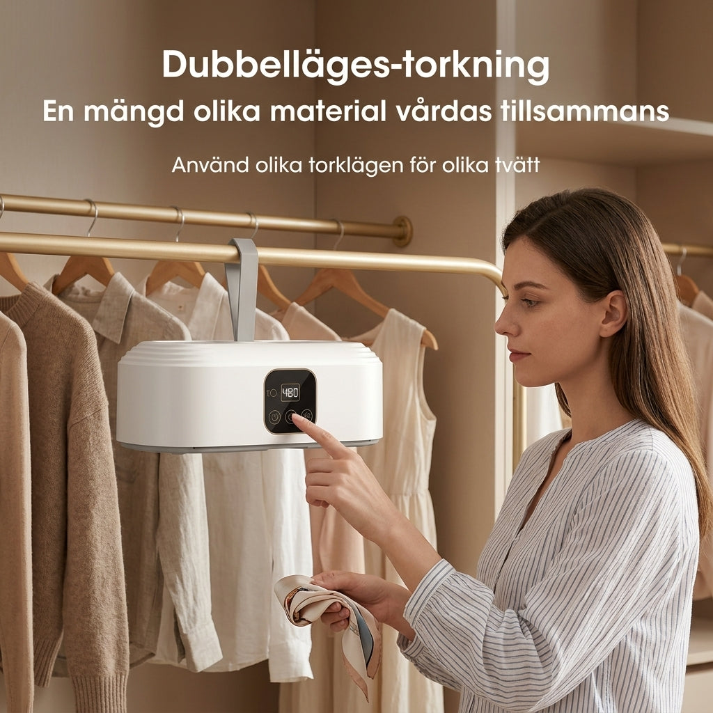 Elektrisk klädtork för resor