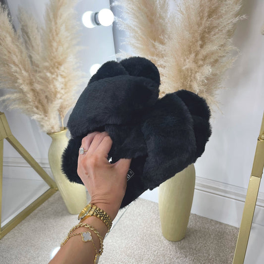 LUXY™ Plush Cross Over Slippers