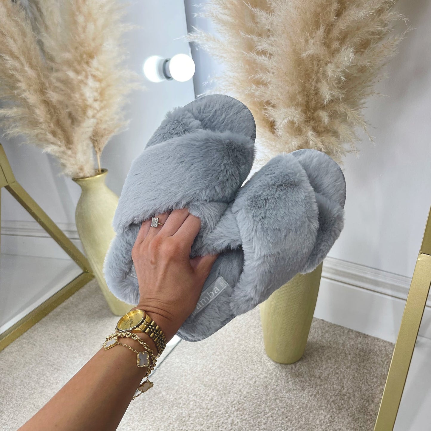 LUXY™ Plush Cross Over Slippers