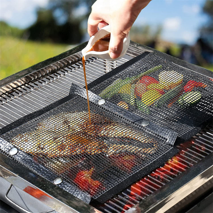 Grilla Säkert Meshväska - Återanvändbar Non-Stick PTFE Grillväska för Perfekta Grillresultat