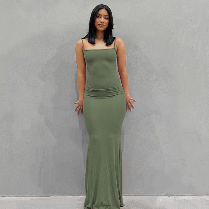 SilkElegance™ Luxury Satin Maxi Dress